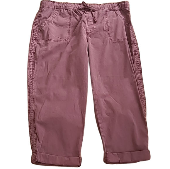 SONOMA BRAND WOMENS PLUS SIZE MAUVE CAPRIS SIZE 0X - Picture 2 of 15